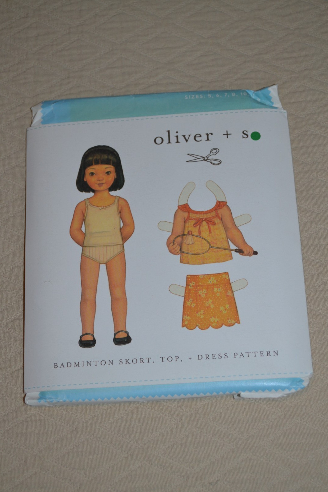 Oliver + S sewing pattern, badminton skort top dress, child size 5-12
