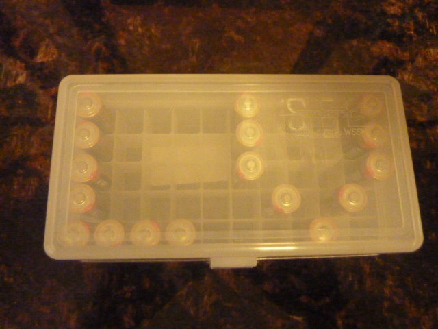 AA Battery Plastic Storage Box Bin Container HOLDS 50 BATTERIES ! (1) CLEAR