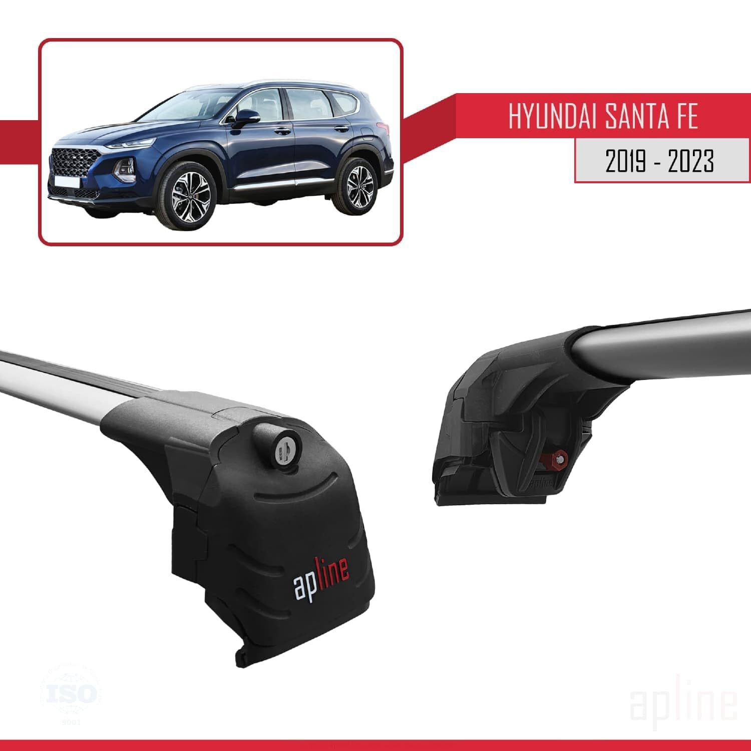 Compatible with Hyundai Santa Fe 4 (TM) 2019-2023 ACE-2 Car Roof Rack Cross Bar