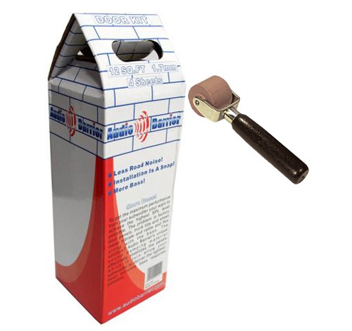 Audio Barrier DOOR KIT 4 Sound Dampening Sheets 70 Mil Butyl W/ Roller