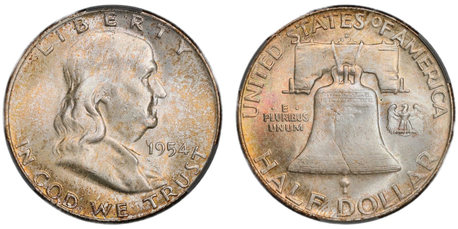1954-D 50c Franklin Half CACG MS65 CAC - Original Mint Set