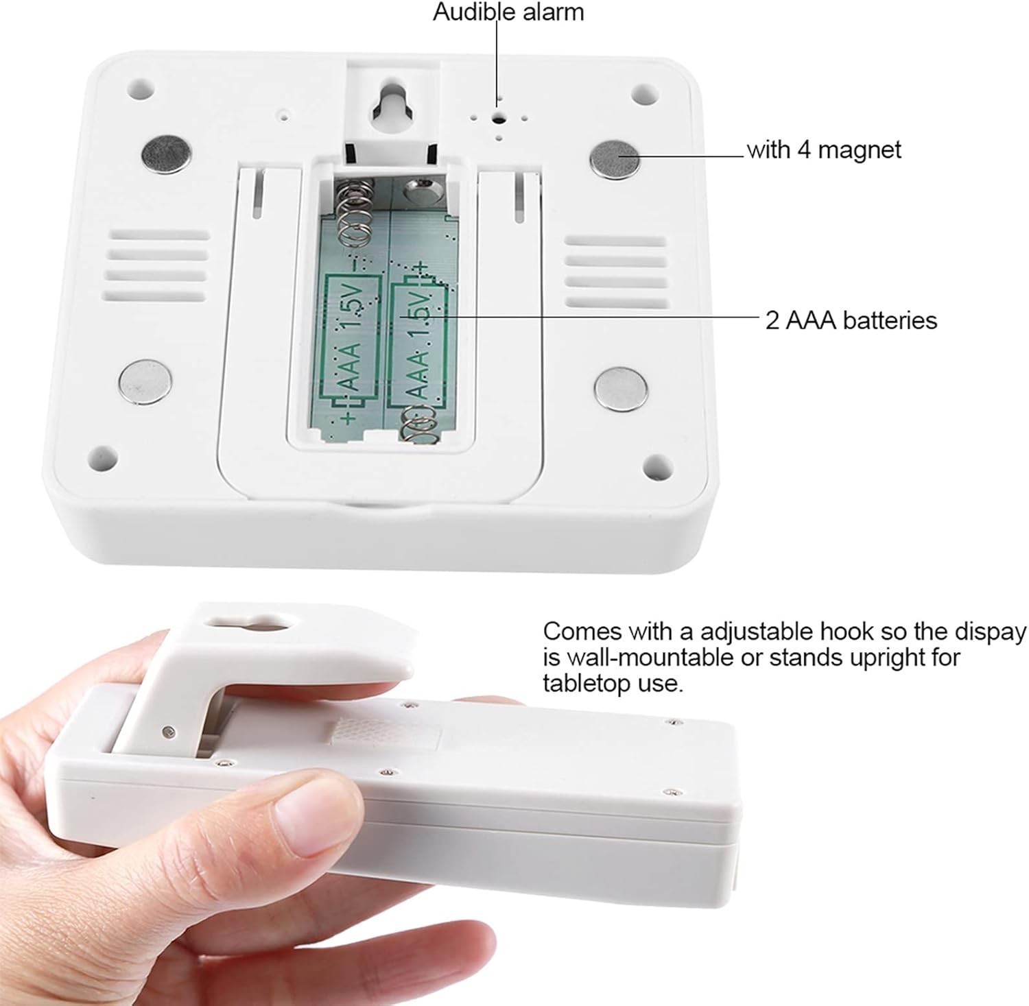 Wireless Digital Refrigerator Fridge Freezer Thermometer Temp Alarm Dual Sensor