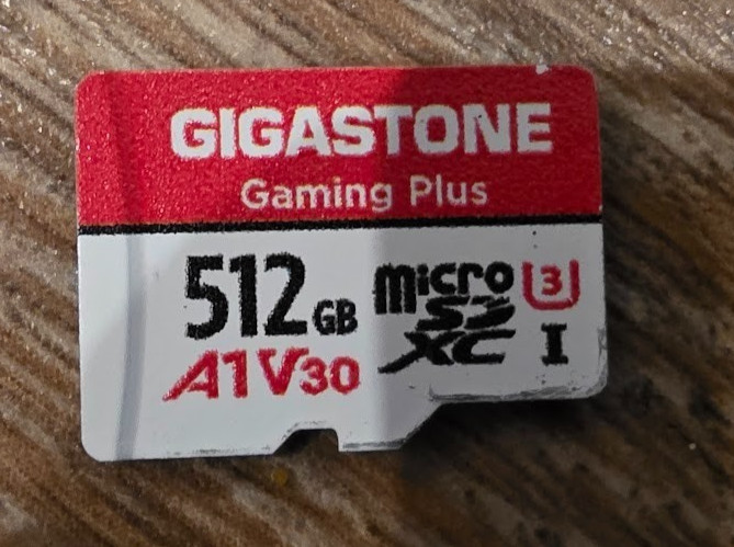 Gigastone Gaming Plus 512GB microSDXC U3 A1 V30 UHS-I Card Nintendo Switch GoPro
