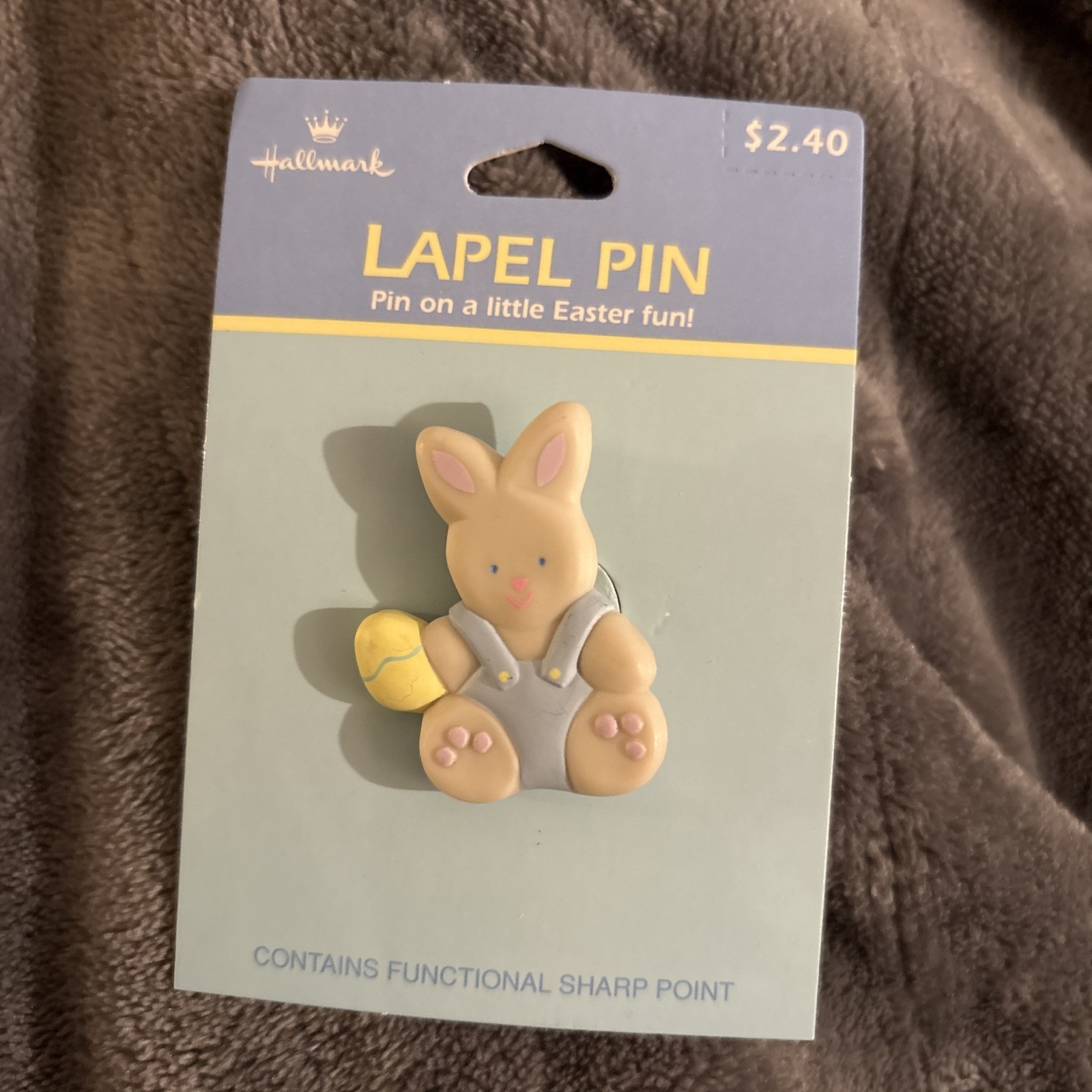 Vintage Hallmark ~ EASTER PIN ~ Baby Bunny  Easter Egg NEW