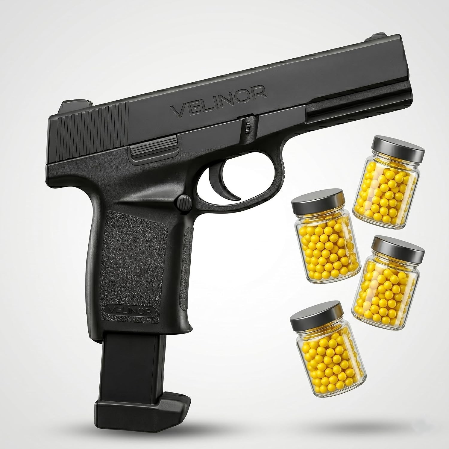 Velinor Soft Bullet Toy Gun Set with 50+ BB Balls Police Role Play Gift for Kids