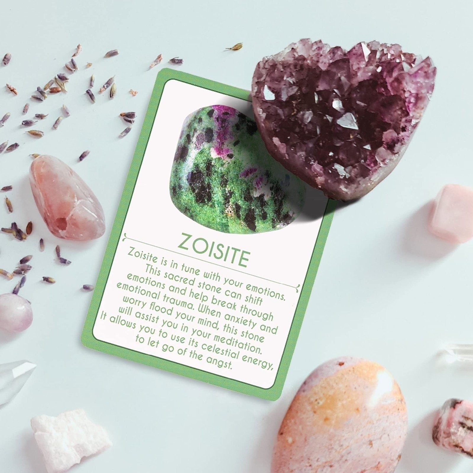 Crystal Healing Deck- Complete Guide to Meaning & Uses of Crystal, Stones,...