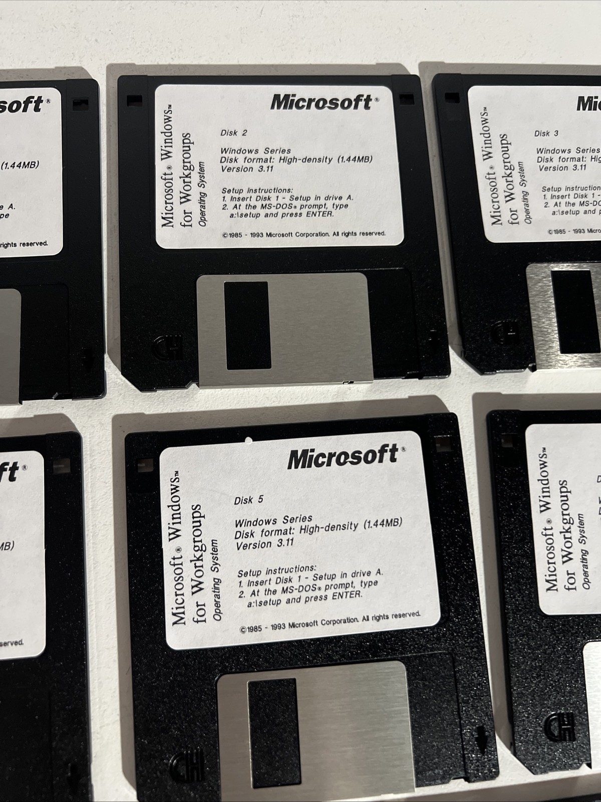 Microsoft Windows for Workgroups Version 3.11 • 3.5" Floppy 8-disc Software '93