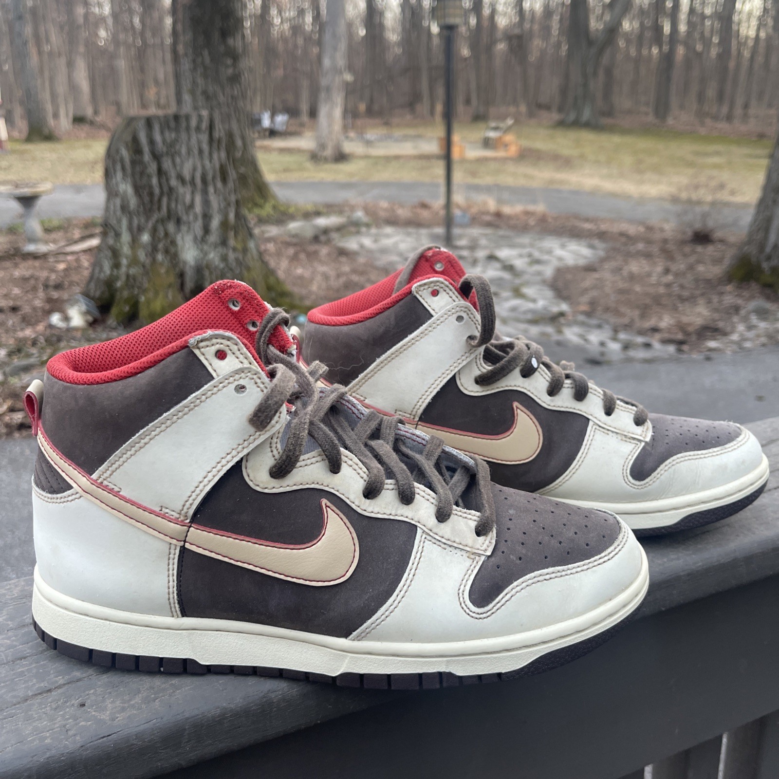 Nike Dunk SE High Baroque Brown Men’s Size 8.5 missing Insoles