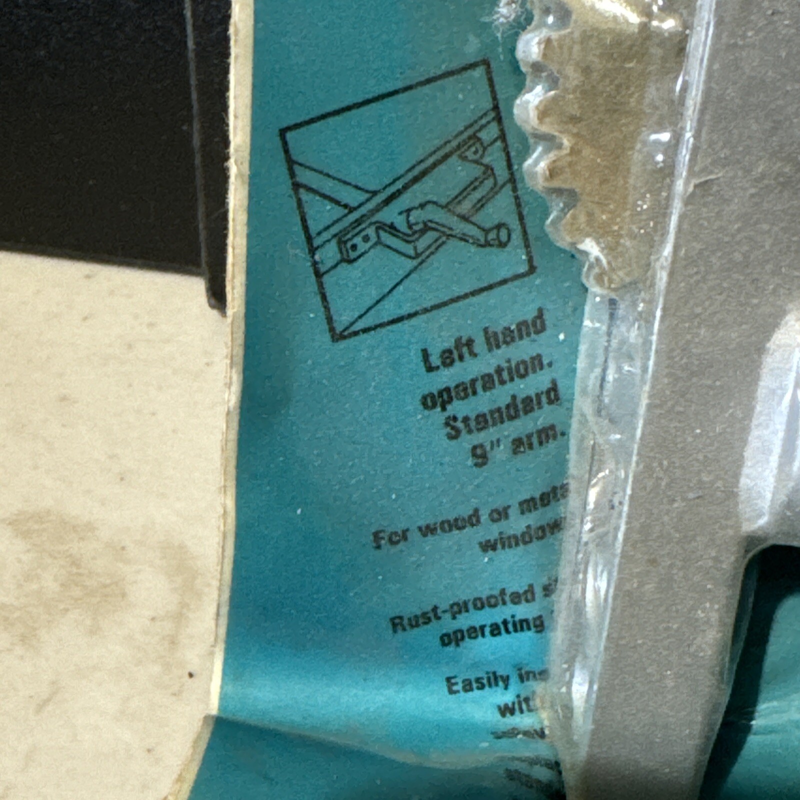 Ideal Security Hardware Casement Window Operator 9" Left Hand Operation-Silver
