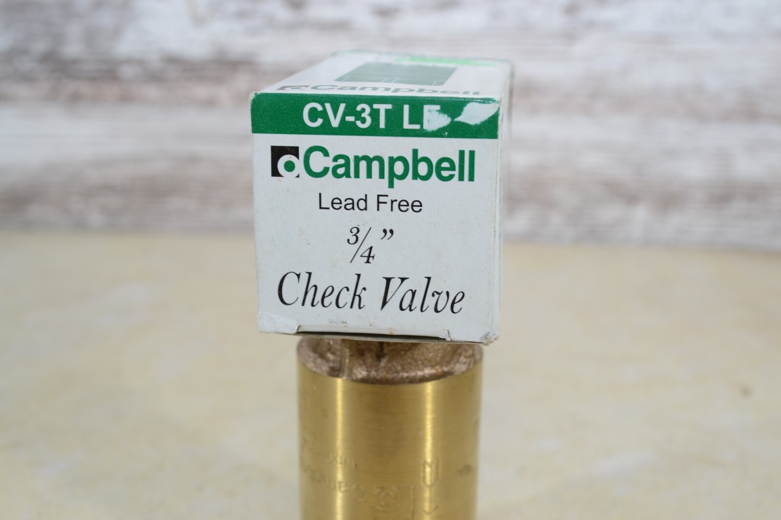 CAMPBELL CV-3TLF Spring Check Valve,Brass,3/4",FNPT