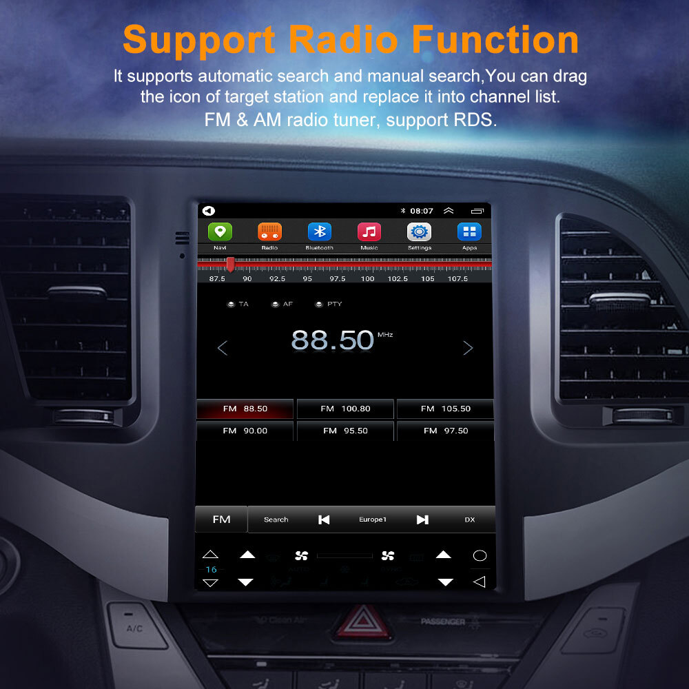 12.1 Inch Android 14 Tesla Car Stereo For Toyota Land Cruiser 2008-2015 player