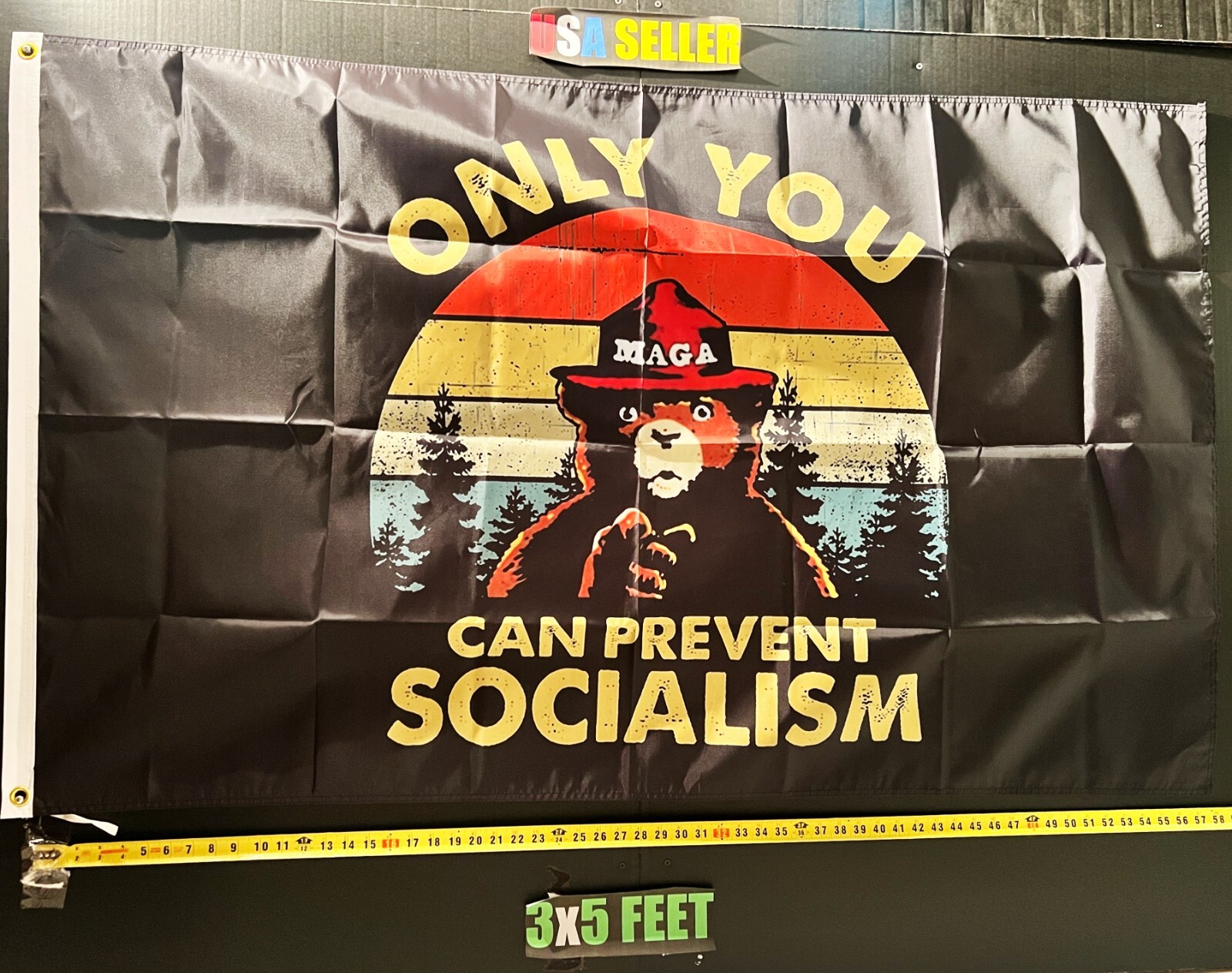 Donald Trump Flag FREE USA SHIP Socialism MAGA Desantis Republican Sign USA 3x5'