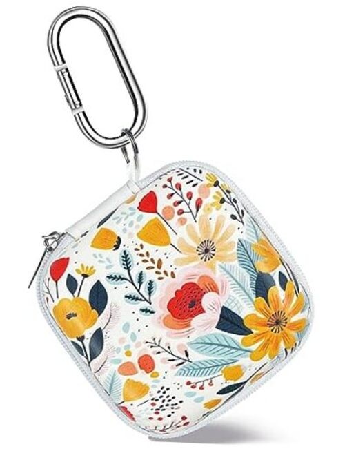 Earbud Case Headphone Organizer Ear Bud Case Portable EVA Blooming Floral