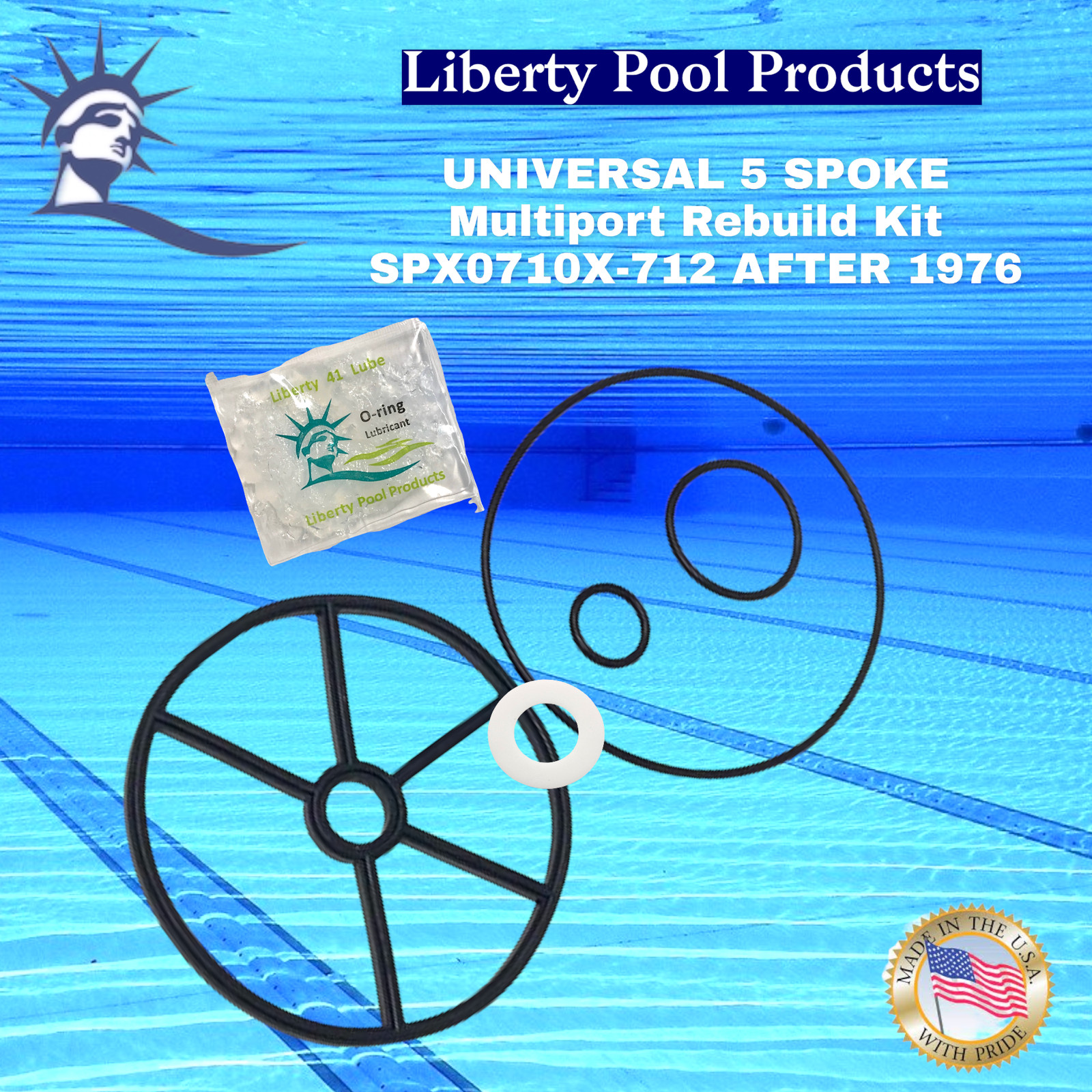 SP710, SP711, SP712 Vari-Flo Pool Valve 5 Spoke Pool Valve Seal Kit for Hayward