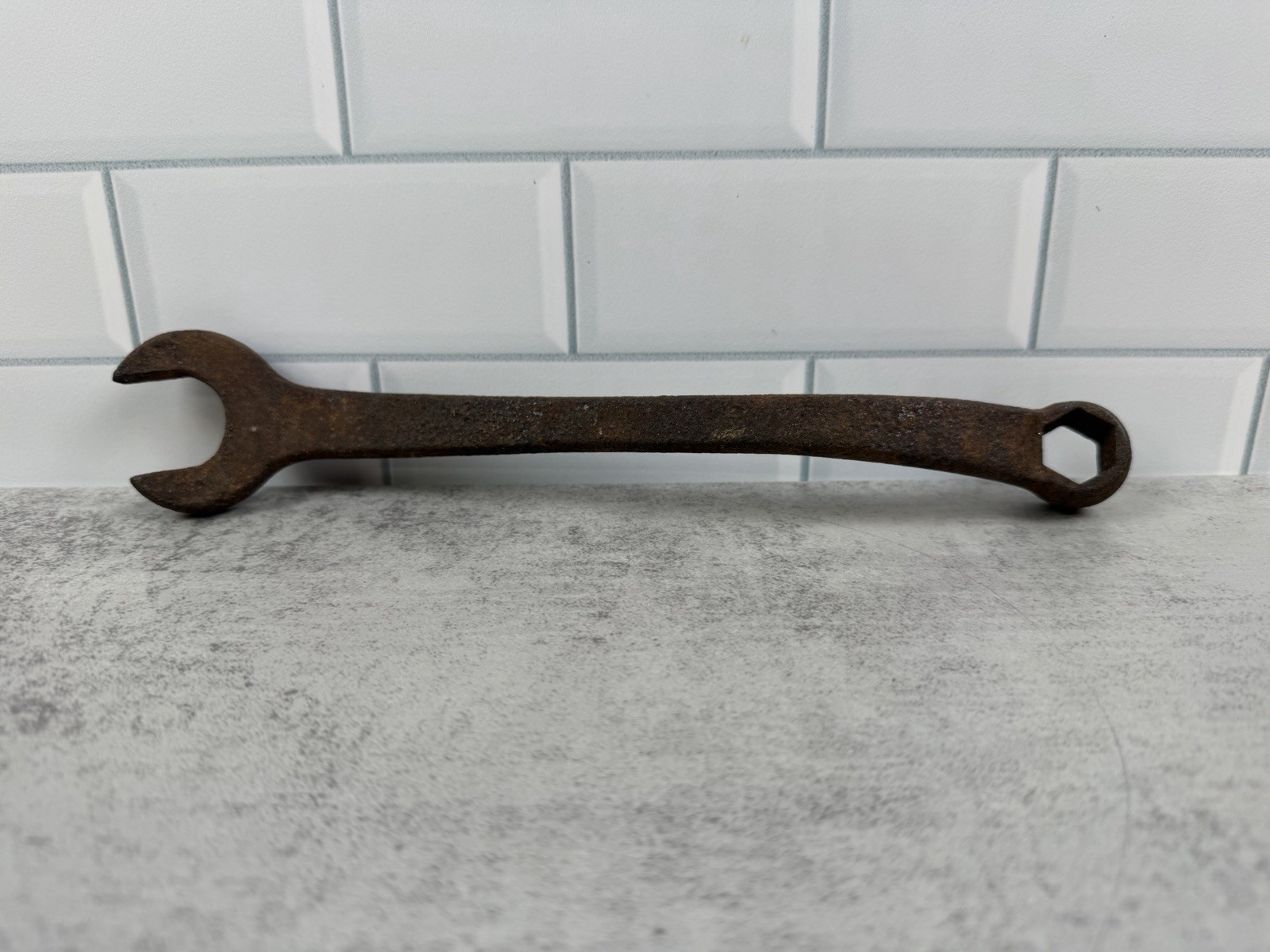 Vintage Offset Combination Wrench 1” Open End 6 Point Box End