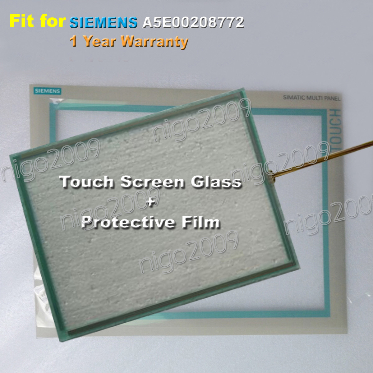 Fit for SIEMENS A5E00208772 Touch Screen Glass + Protective Film 1 Year Warranty