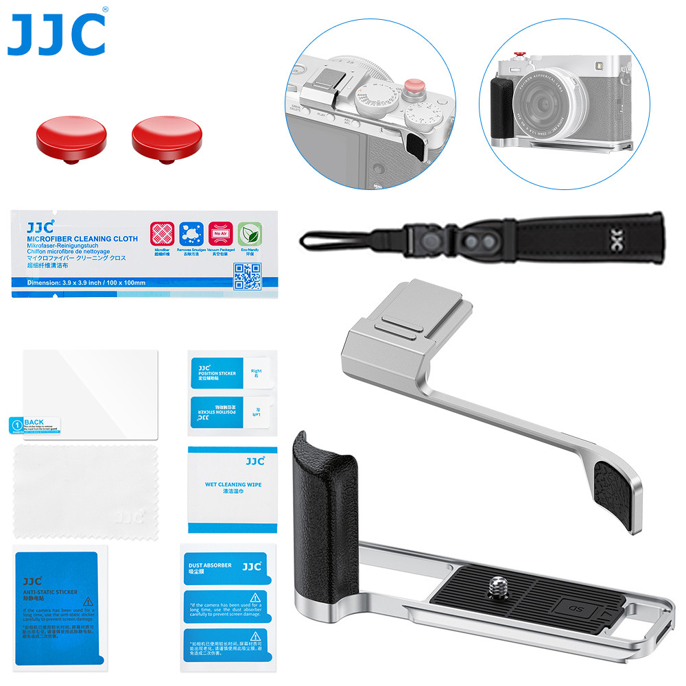 JJC XE5 for Fujifilm X-E5 Thumbs Up Grip Hand Grip Wrist Strap Screen Protector