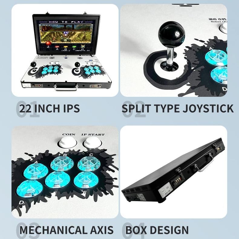 Handheld Metal Arcade Console with 20000 Games and Multiple Platform Support