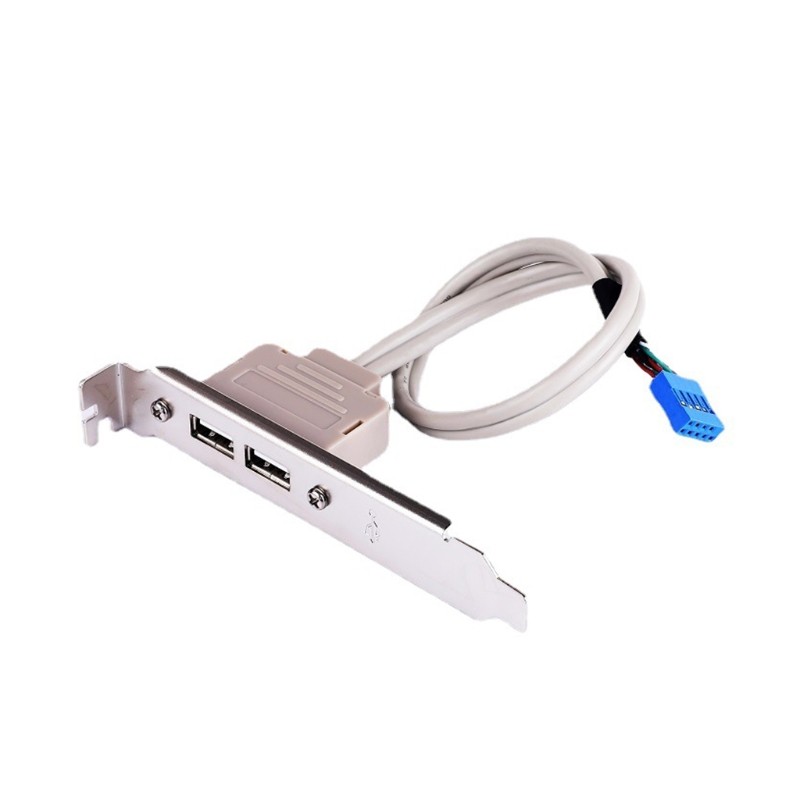 USB 2.0 Female Back Panel To Motherboard 9pin Header Connector Cable Adapter