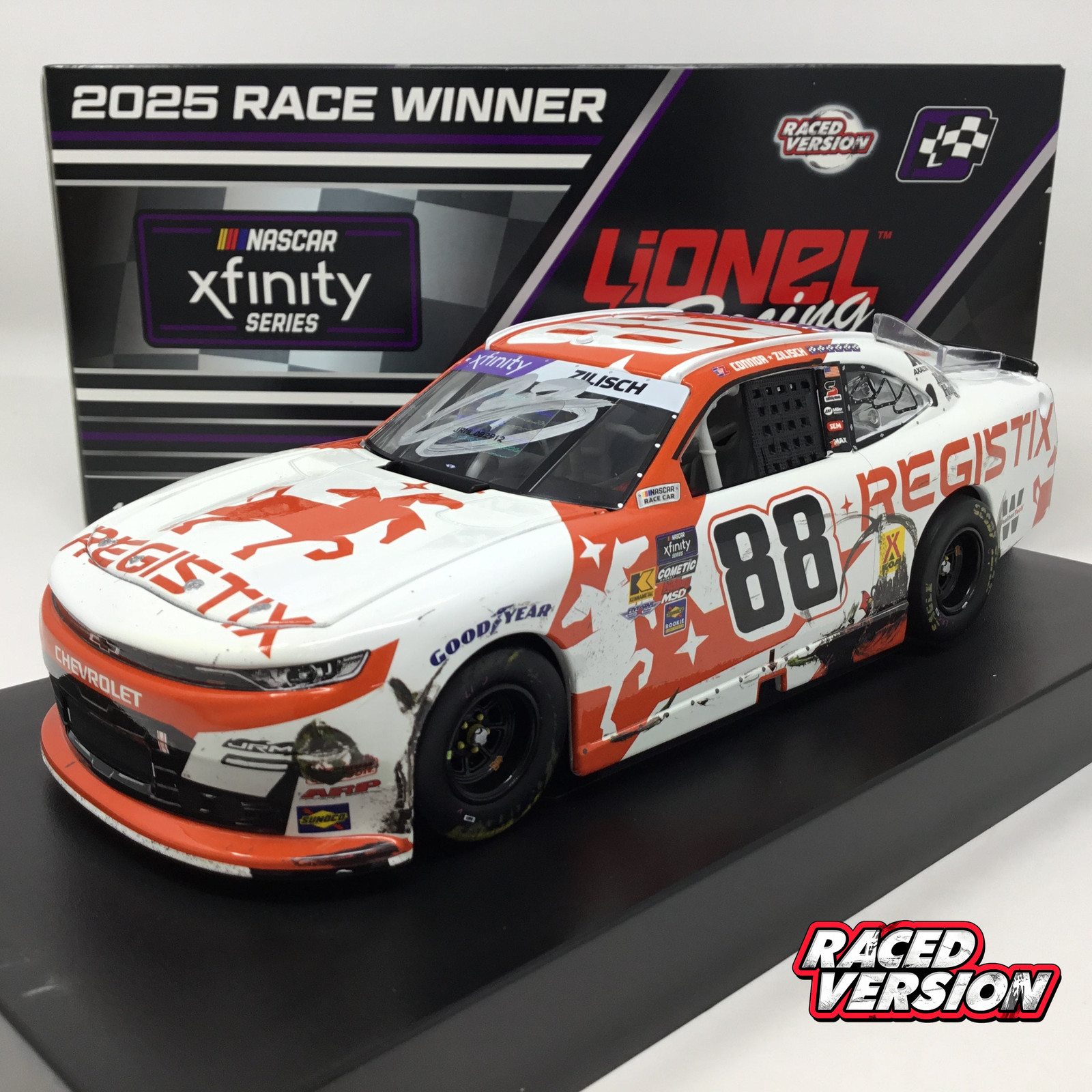 Connor Zilisch 2025 Registix Watkins Glen Race Win Foil Number Autographed 1:24