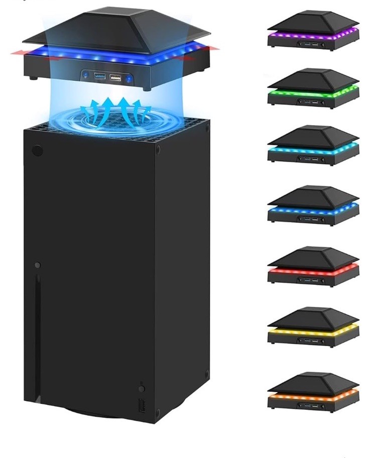 NEW Xbox Series X Cooling Fan Strip Light Dust Proof Radars, New