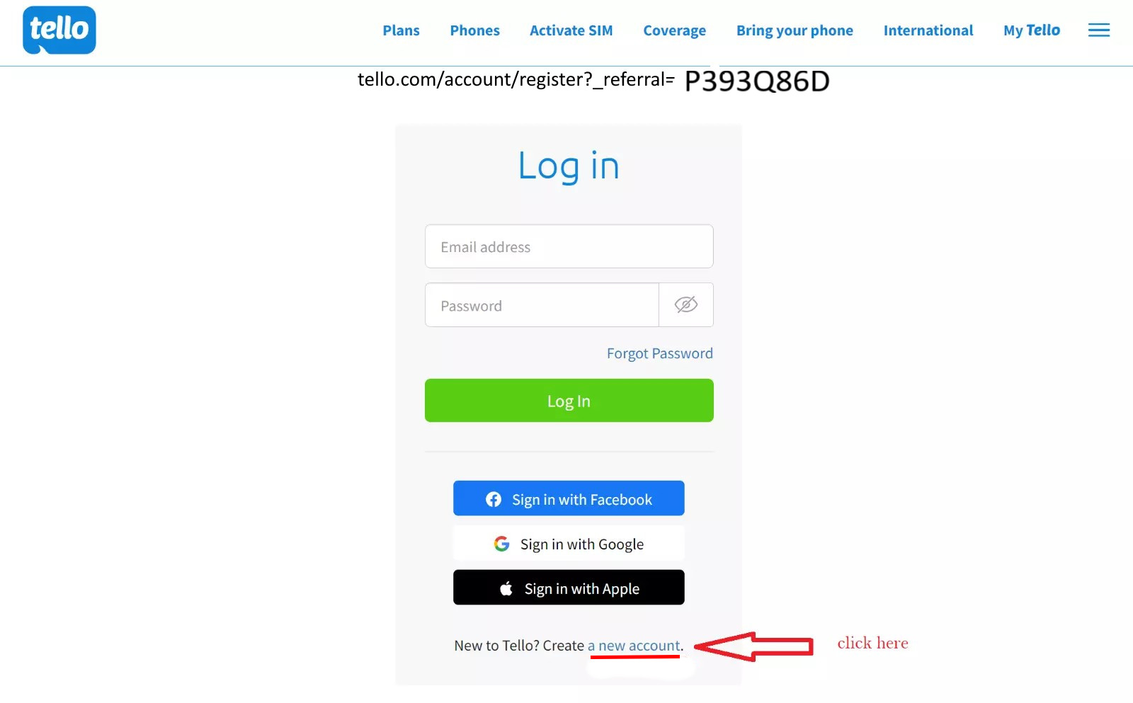 Tello new account $10 Credit code P393Q86D