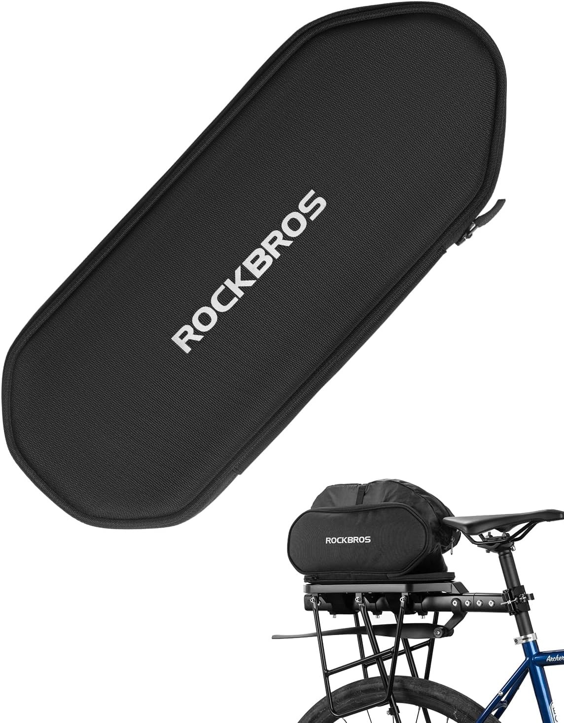 ROCKBROS Foldable Bike Bag for Rear Rack - Durable, Expandable, and Versatile -
