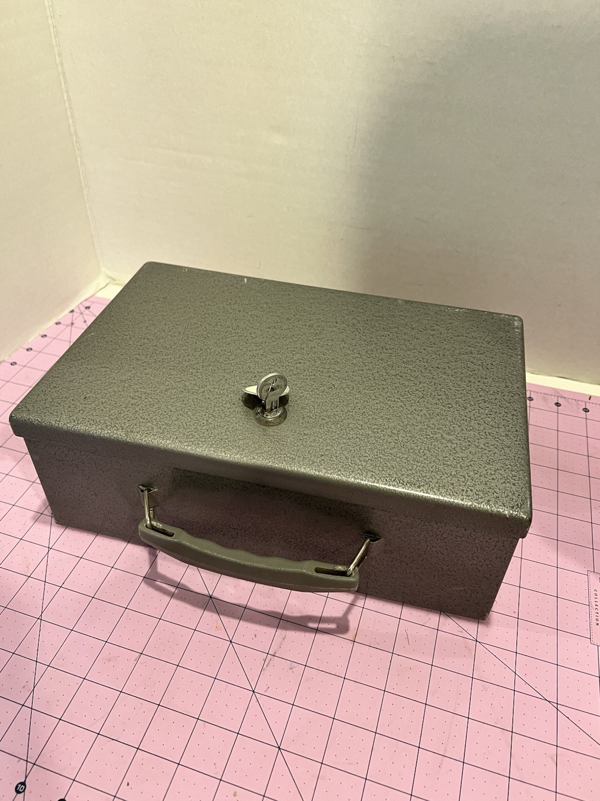 Vintage Rockaway Lock Box Fire Resistant Security Chest with Key  4 x 8 x 12"