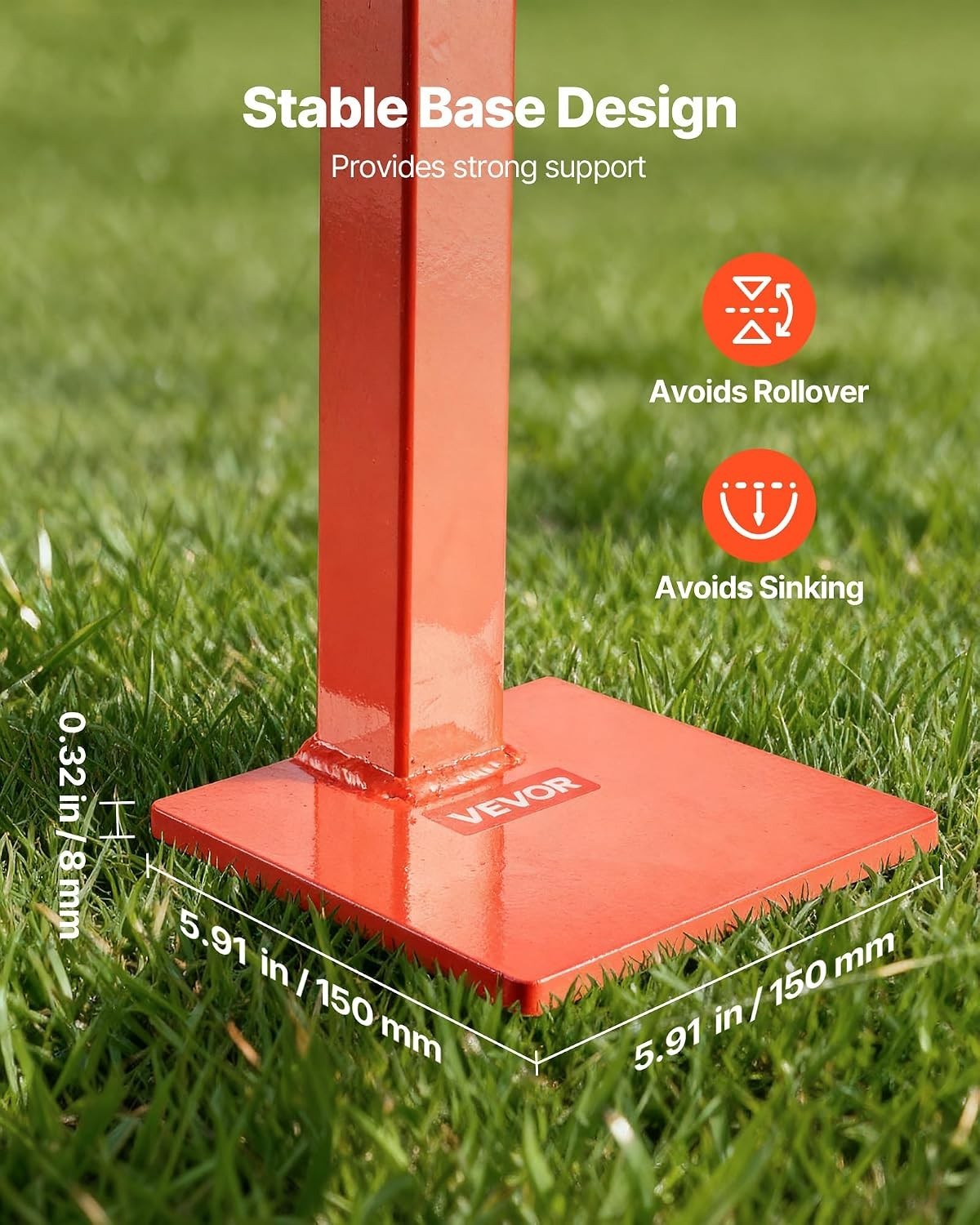Efficient 36" T Post Puller Tool with Wide Base - Perfect for Stumps & Posts