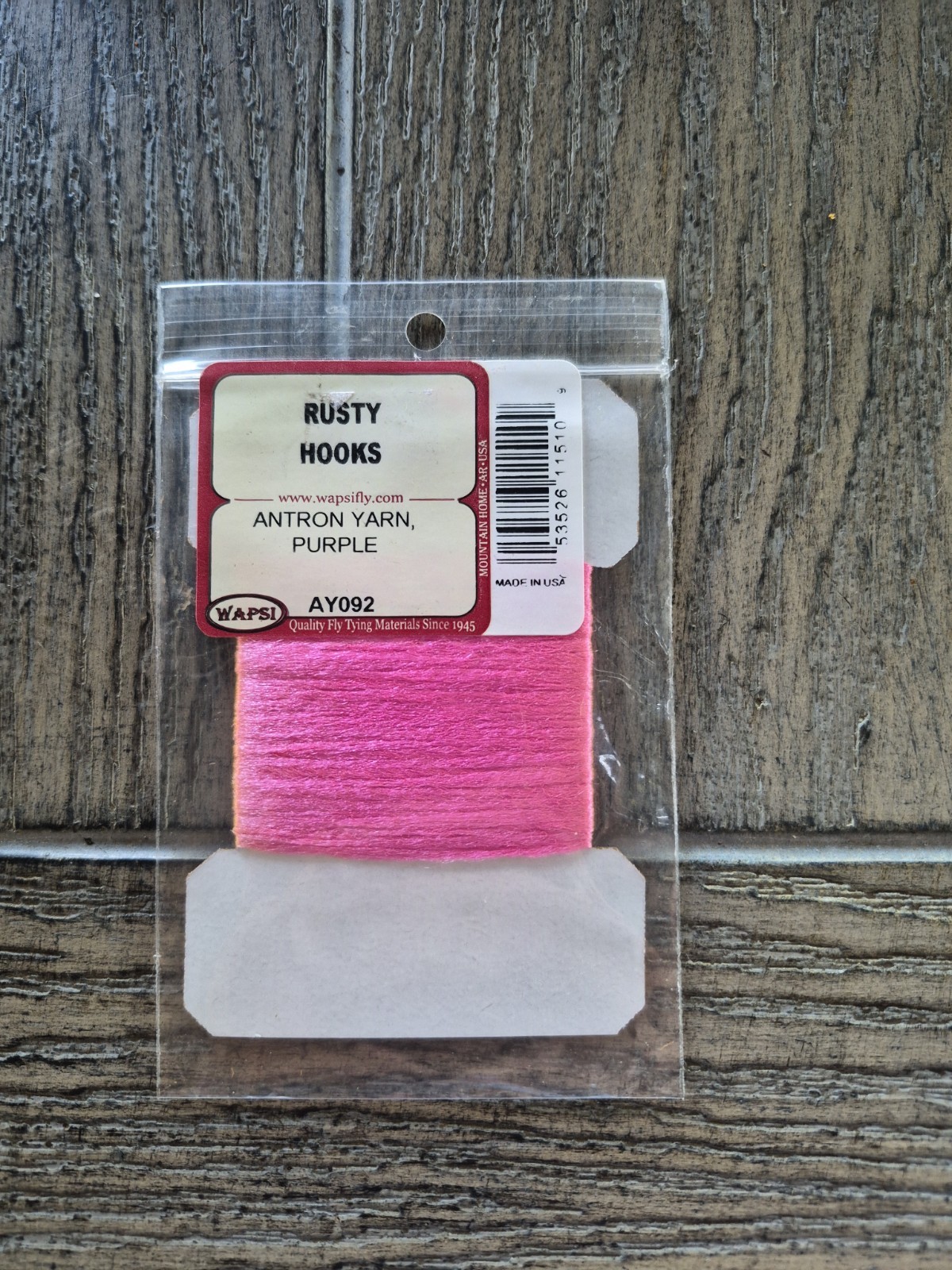 Wapsi fly tying materials. Antron Yarn Fluorescent Pink