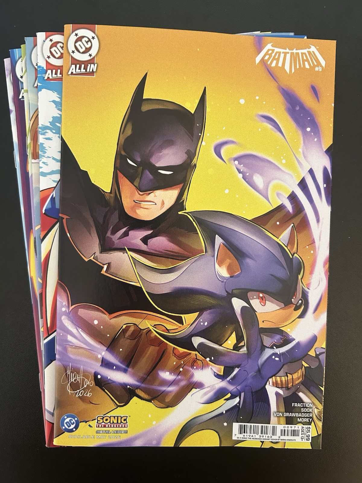 DC X Sonic The Hedgehog Crossover Variant Set 6 Book Lot Batman Shadow DC 2026