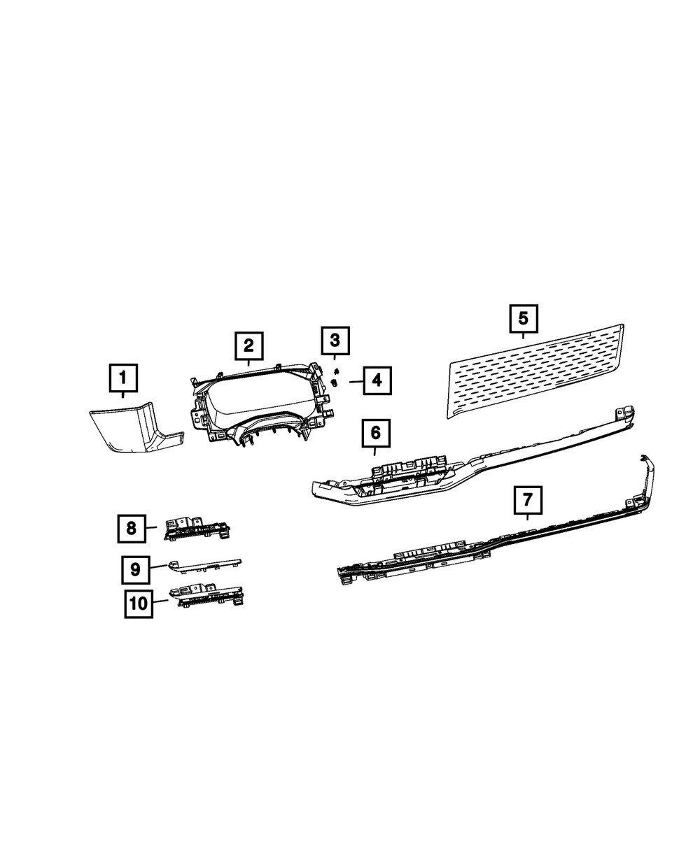 Genuine Mopar Instrument Panel Bezel 7LX881AAAC