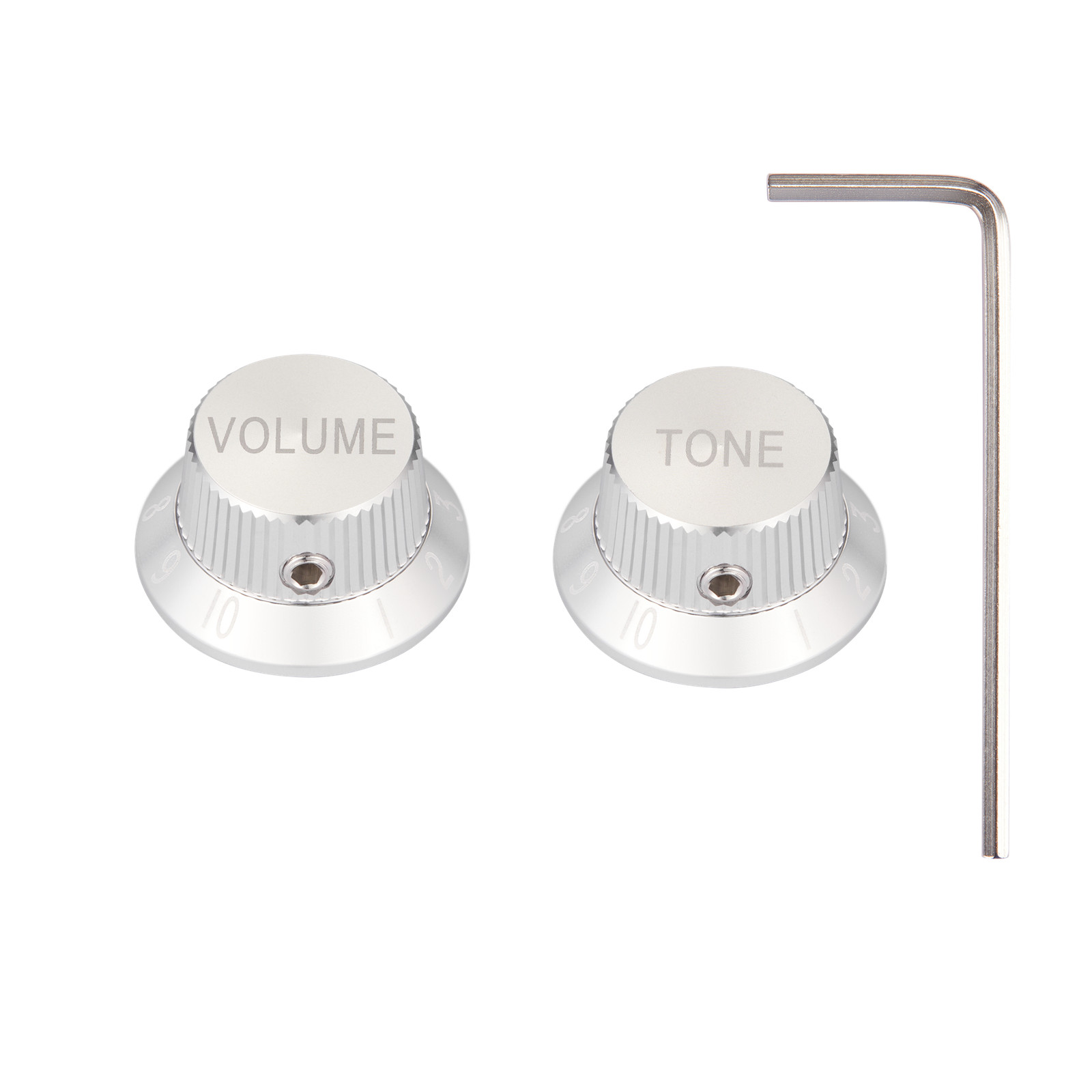 1/4" Set Screw Metal Strat Guitar Potentiometer Knobs Aluminium Volume Tone Knob