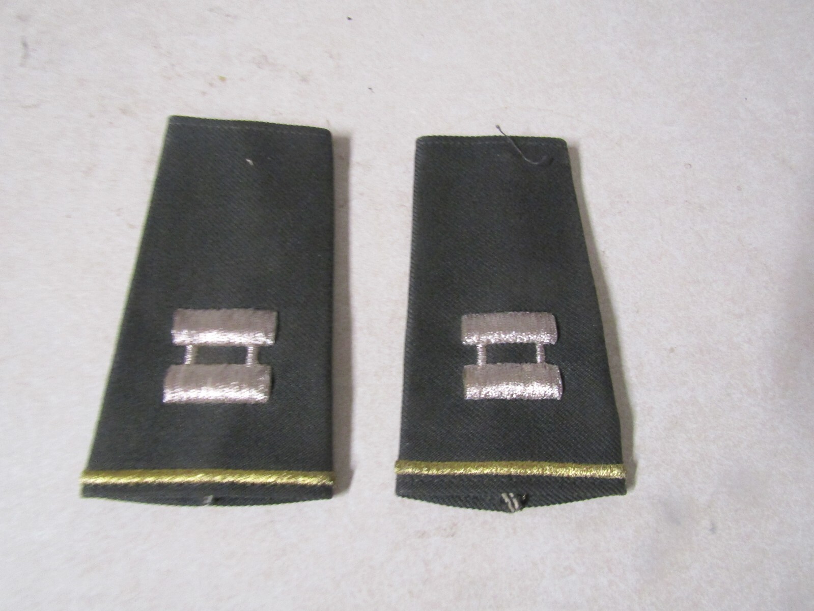 MILITARY PATCH SET OF 2 SHOULDER BOARDS US ARMY CAPTAIN MALE FOR DRESS GREENS