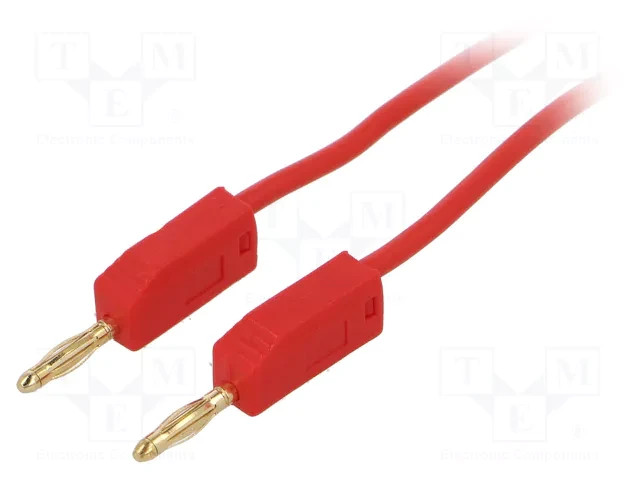 Test lead; banana plug 2mm,both sides; Len: 0.5m