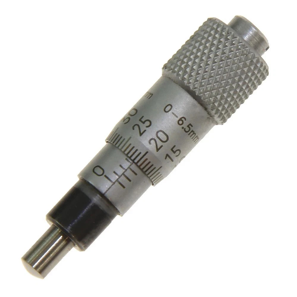 Micrometer Head 0-6.5mm/0.01mm Shank 6mm Precision Ball Spherical Tip