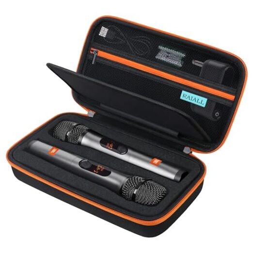 RAIALL Wireless Microphone Case for JBL Wireless Two Microphone Black