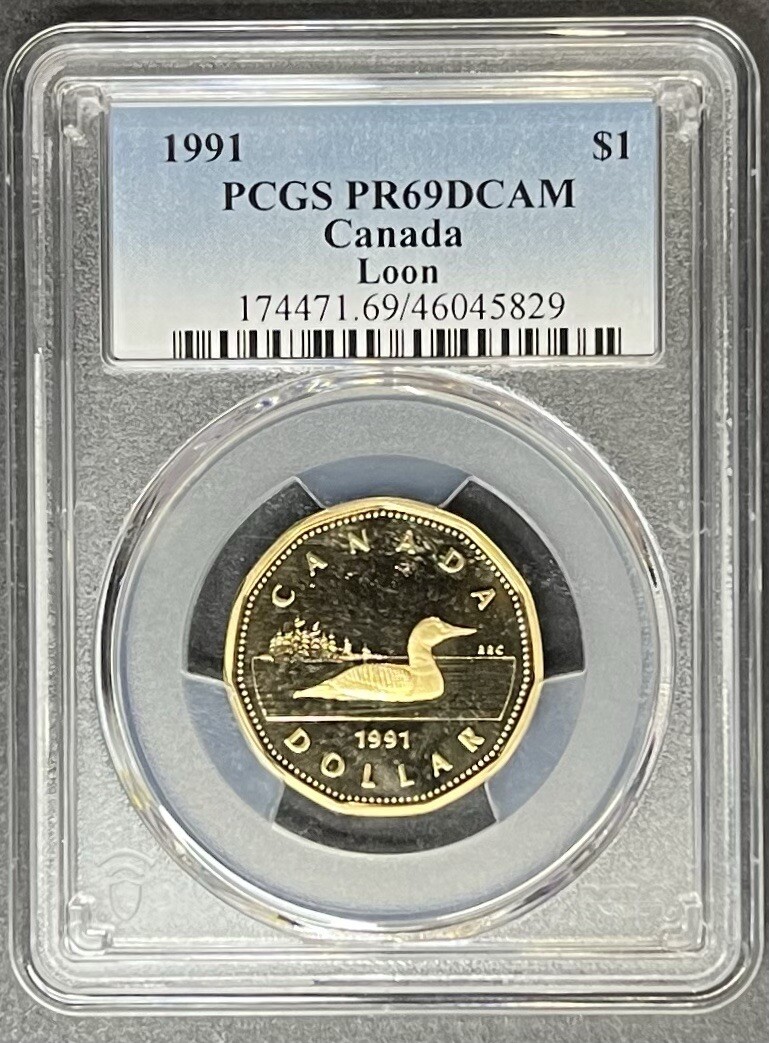 1991 Canada Loon One Dollar PCGS PR-69 DCAM, Buy 3 Items, Get $5 Off!!