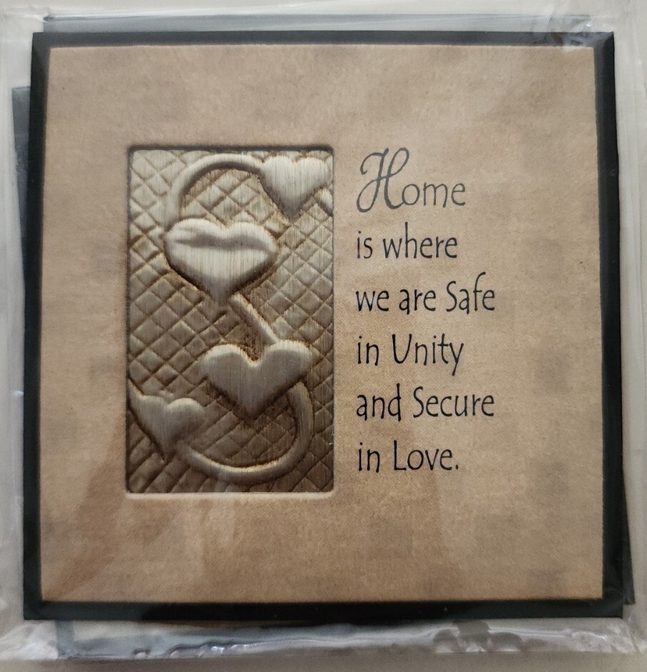METAL ART MAGNET Home Is Where We Are Safe In Unity & Secure James Lawrence LTD