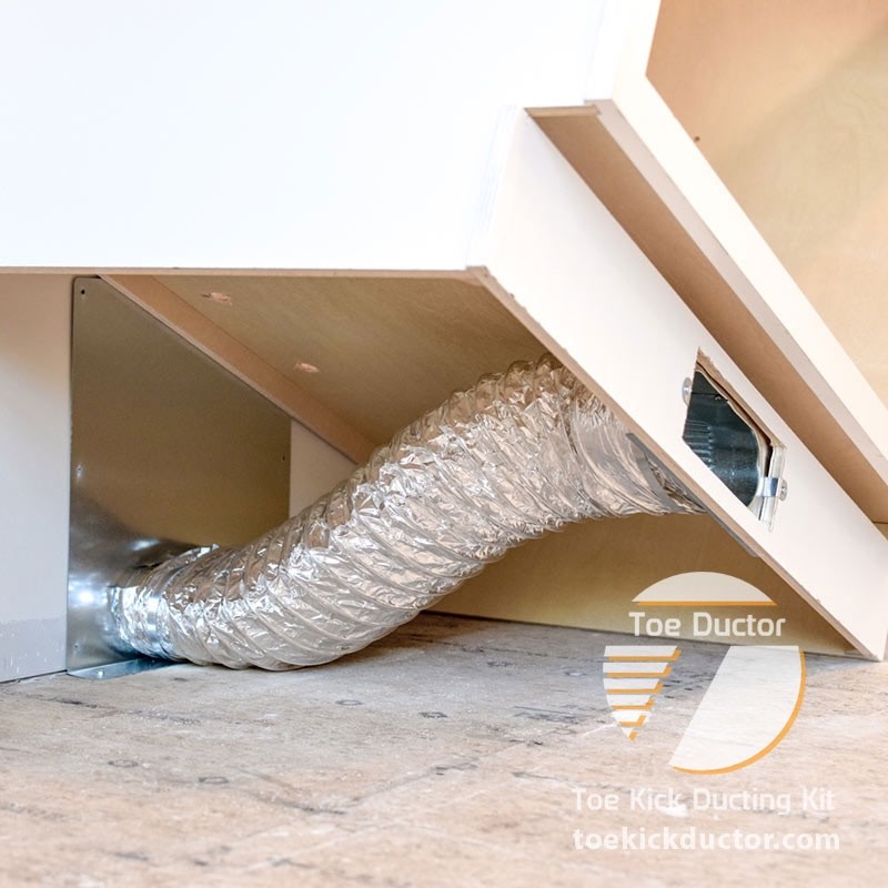 Toe Ductor Wall Vent Under Cabinet Toe Kick Ducting Kit