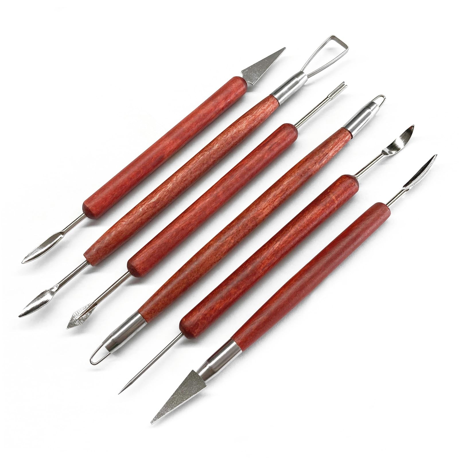 Clay Sculpting Tools, Clay Pottery Carving Double-Sided Stainless Steel 6 PCS