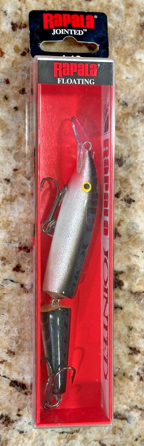 Rapala Fishing Jointed Floating, J13S Silver, Lively Action Silver