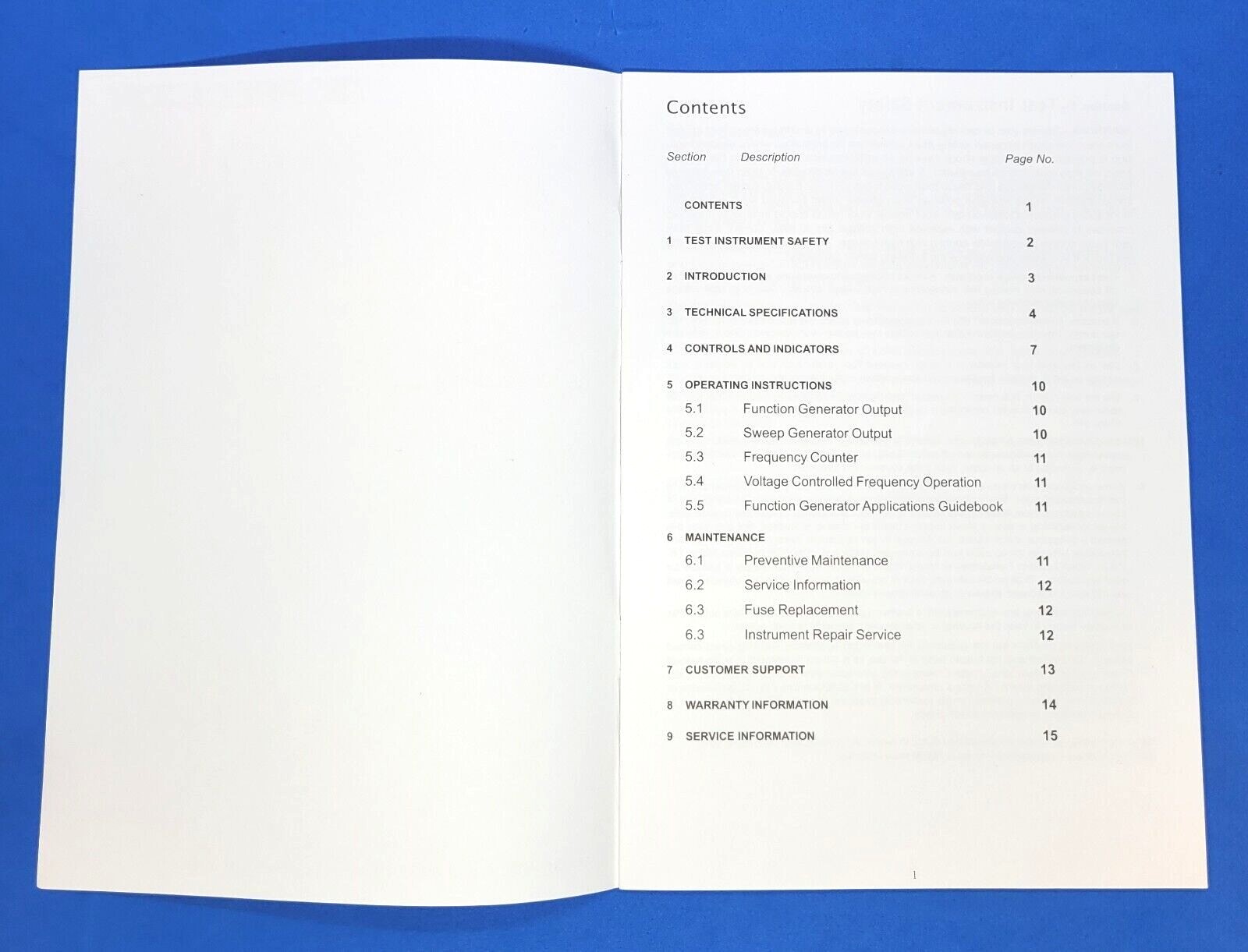 BK Precision Model 4001A and 4003A Sweep Function Generator User Manual