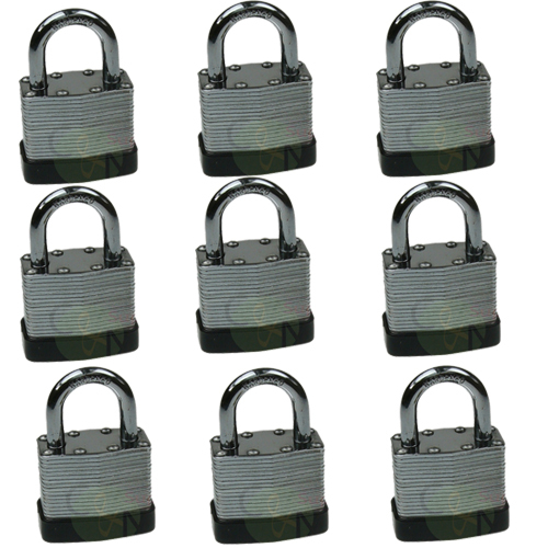 40mm heavy duty laminated padlock keyed alike lock 9pcs