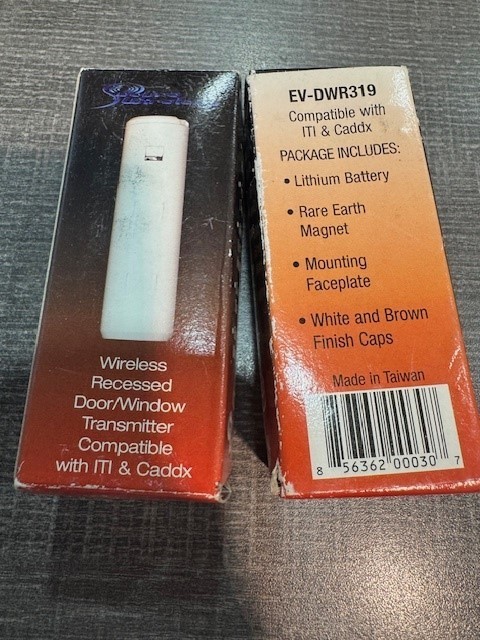 Wireless Recessed Door/Window Transmitter EV-DWR319 (lot of 2)