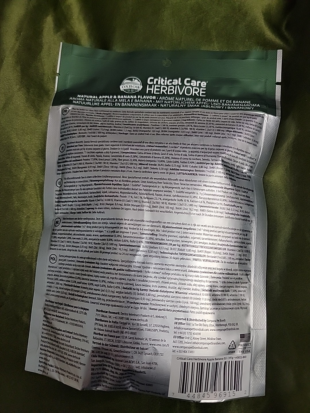 Oxbow Animal Health Critical Care Herbivore - 4.97 oz (141 g)