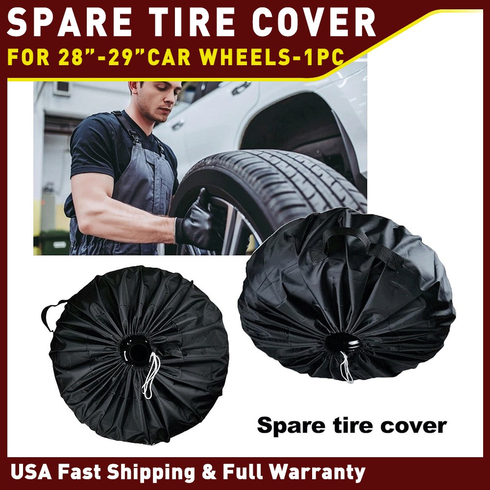 15" Spare DIY Tyre Cover Tire Wheel Bag Storage Carry Car/Van Tire Protector