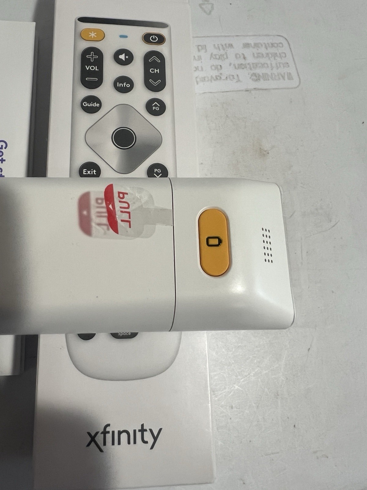 Xfinity XRA Elder Accessibility Large Big Button Voice Remote Control White. New