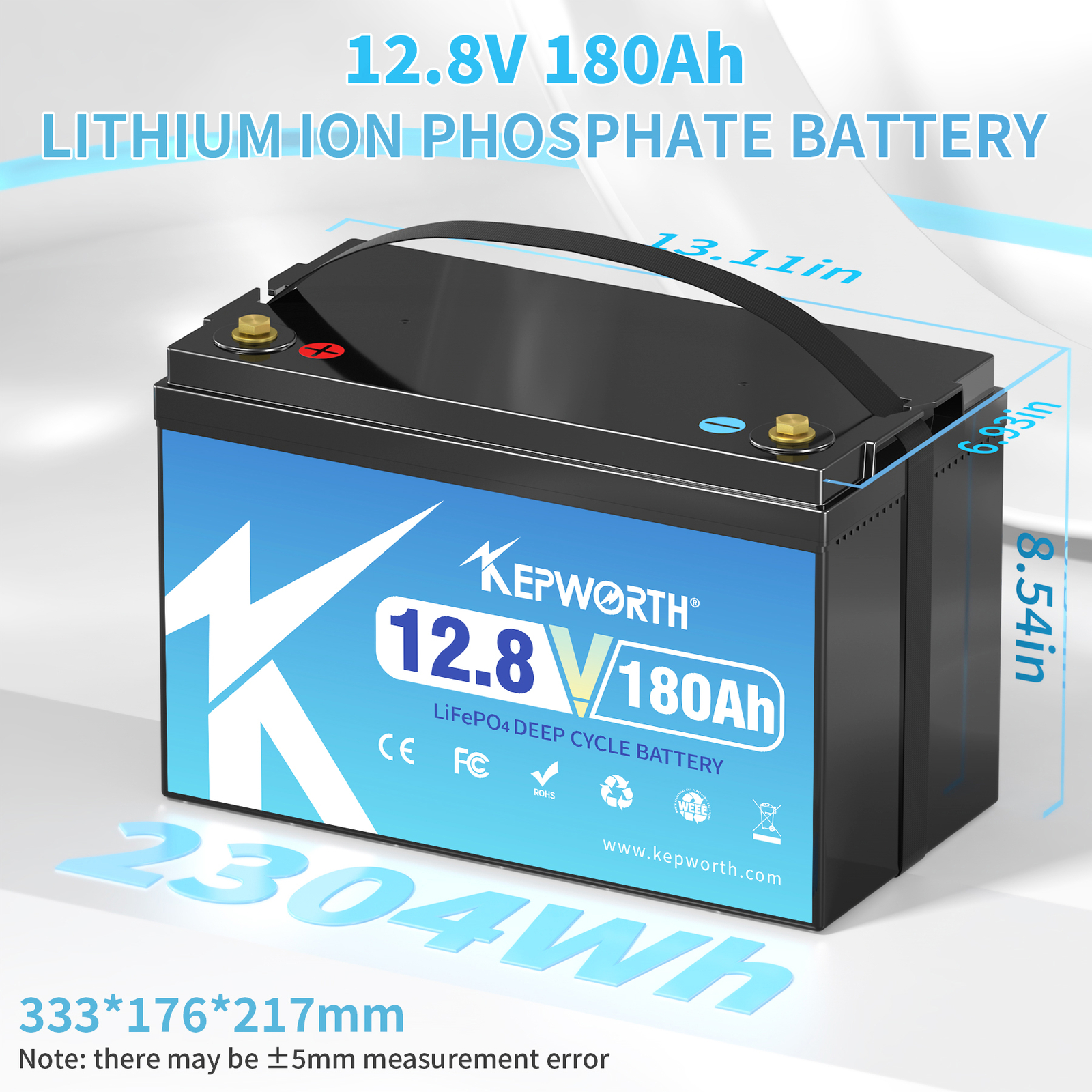 12V 180Ah Lithium Battery LiFePO4 BMS 15000+ Deep Cycle Solar Trolling motor RV