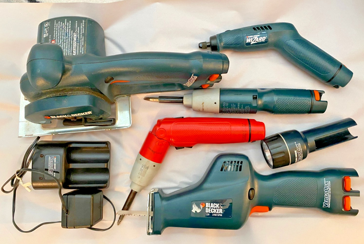 Black & Decker VersaPak Combo Tool Set - screwdrivers, saws, rotary, & charger